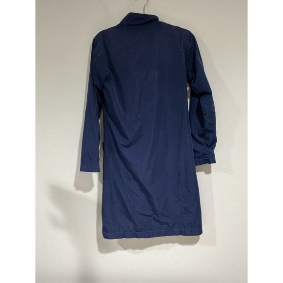 Womans Hasema Blue Extra Small Zip Front Knee Length Light Weight Raincoat - Picture 3 of 8